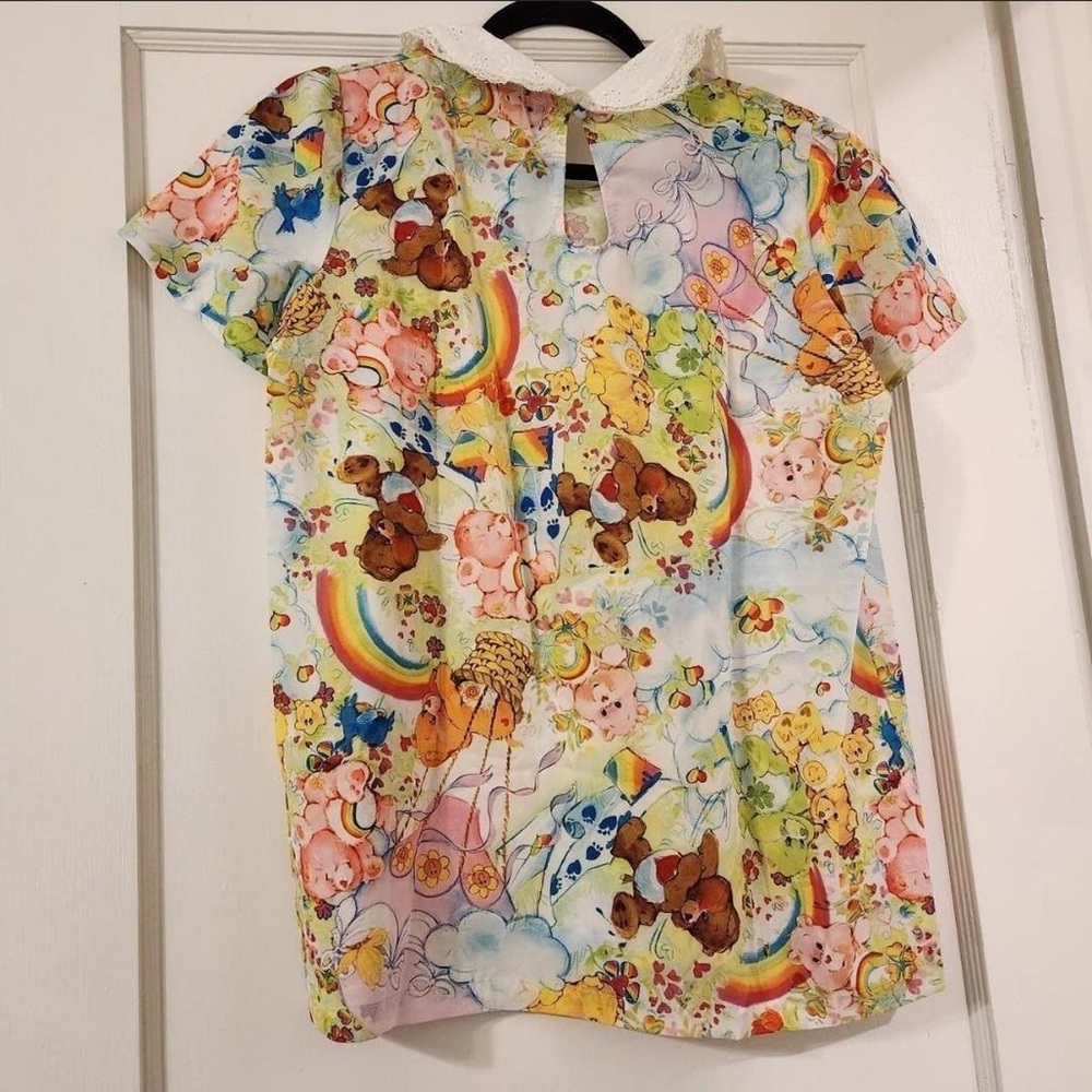 Iron Fist Multicolor Kids Blouse with Bear and Rainbow Design